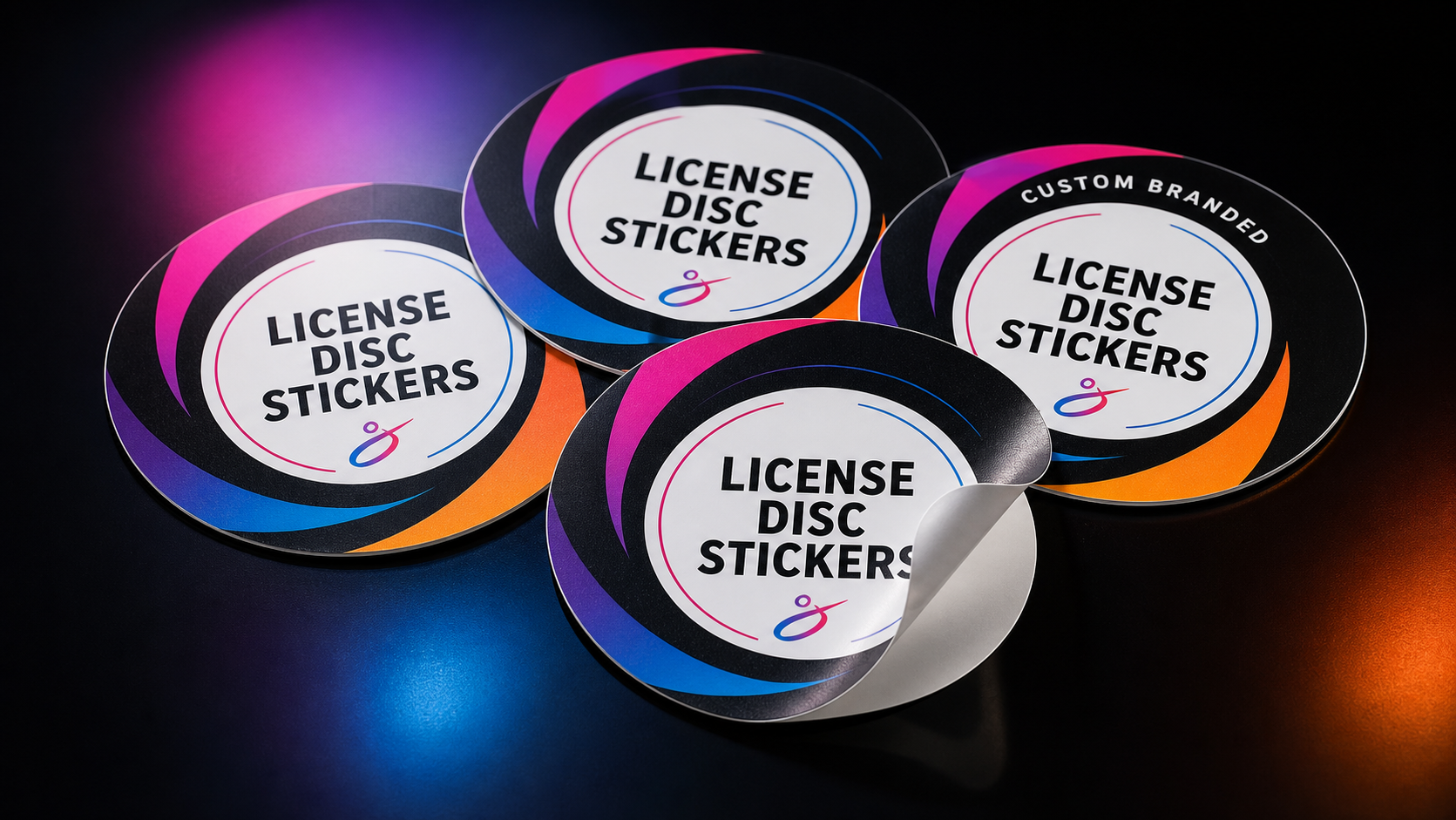 Custom vehicle licence disk stickers